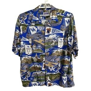 Reyn Spooner Kentucky Wildcats Rayon Hawaiian Shirt Men’s‎ XL Vintage